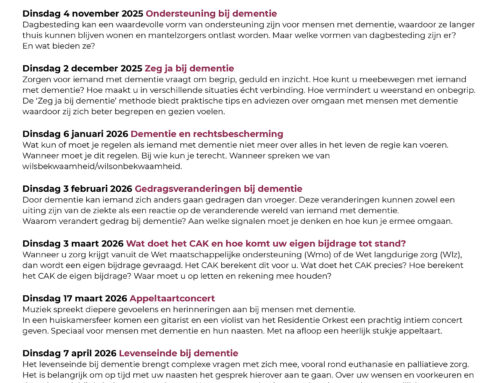 Alzheimercafé seizoen 2025 – 2026